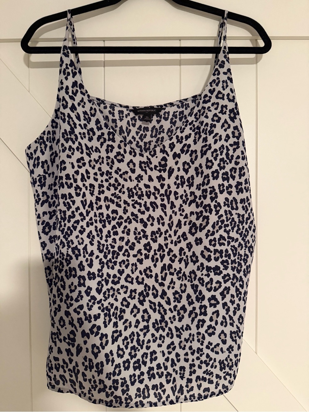 Banana Republic Navy Leopard Print Silk Cami